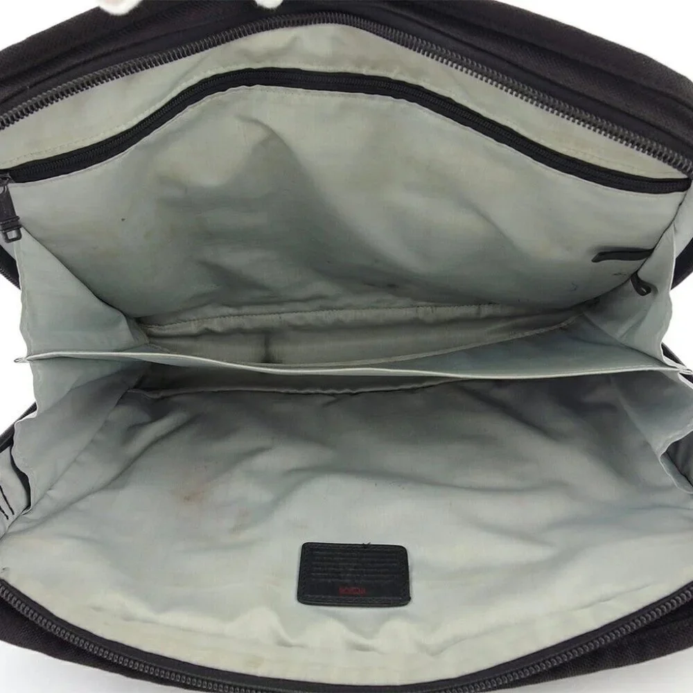 TUMI Business bag Black red Women 26801DH Authentic secondhand